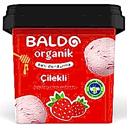 Baldo Organik Çilekli Ballı Dondurma 400g