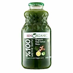 BenOrganic Organik Yeşil Sebze Suyu  Elma  Ispanak  Limon  Zencefil  946ml