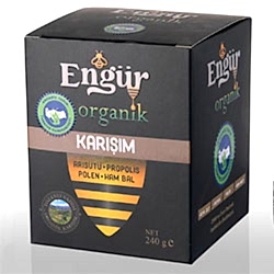 Engür Organik Karışım  Arısütü  Propolis  Polen  Ham Bal  240g