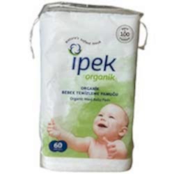 İpek Organik Bebek Temizleme Pamuğu 60 adet