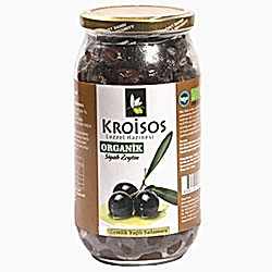 Kroisos Organik Siyah Zeytin  Gemlik Yağlı Salamura  700g
