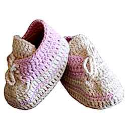 Organic Bonny Baby Organik El Yapımı Bağcıklı Patik  6-12 Ay  Pembe 