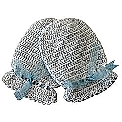 Organic Bonny Baby Organik El Yapımı Eldiven  Mavi 