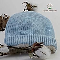 Organic Bonny Baby Organik El Yapımı Şapka  0-2 Yaş  Mavi 