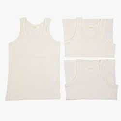 OrganicKid Organik 3'lü Atlet  Ham Kumaş   3 Yaş 