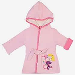 OrganicKid Organik Bornoz  Pembe  Deniz Kızı  3 Yaş 