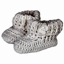 OrganicKid Organik Örgü Patik Beyaz