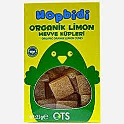 OTS Organik Hopbidi Limon Meyve Küpleri  Yumuşak Şeker  25g