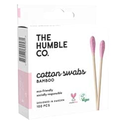 The Humble Bambu Pamuk Kulak Temizleme Çubuğu  Lila  100 Adet