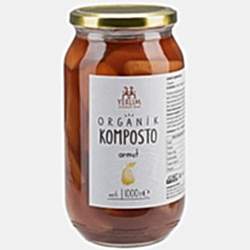 Yerlim Organik Armut Kompostosu 1000ml  Cam Kavanoz 