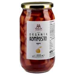 Yerlim Organik Ayva Kompostosu 1000ml  Cam Kavanoz 