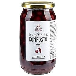 Yerlim Organik Vişne Kompostosu 1000ml  Cam Kavanoz 