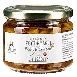 Yerlim Organik Zeytinyağlı Acı Biber Ekşileme 250g