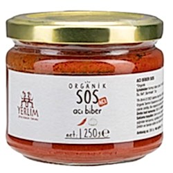 Yerlim Organik Acılı Kırmızı Biber Sos 250g