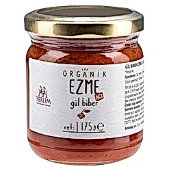 Yerlim Organik Gül Biber Ezme  Acı  175g