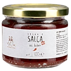 Yerlim Organik Güneşte Biber Salçası  Acı  300g