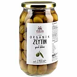 Yerlim Organik Yeşil Zeytin  Dilme  900g
